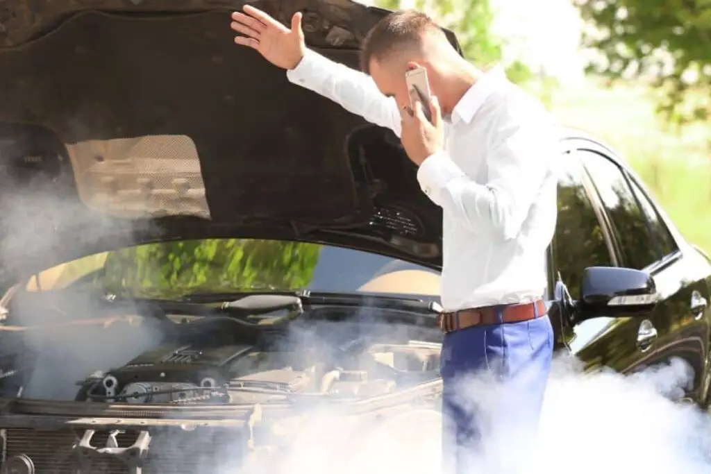 Car smoking after oil change